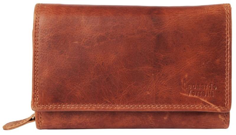 LEONARDO VERRELLI Geldbörse Layal Leonardo Verrelli Damengeldbörse aus Echt Leder, Damen GeldbÃ¶rse Quer Echtleder von LEONARDO VERRELLI