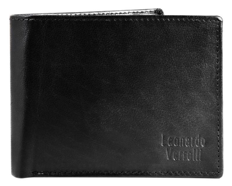LEONARDO VERRELLI Geldbörse Leo Leonardo Verrelli Herren Geldbörse aus Echtleder. Format 12 x (Einzeln), Herren GeldbÃ¶rse Quer Echtleder von LEONARDO VERRELLI