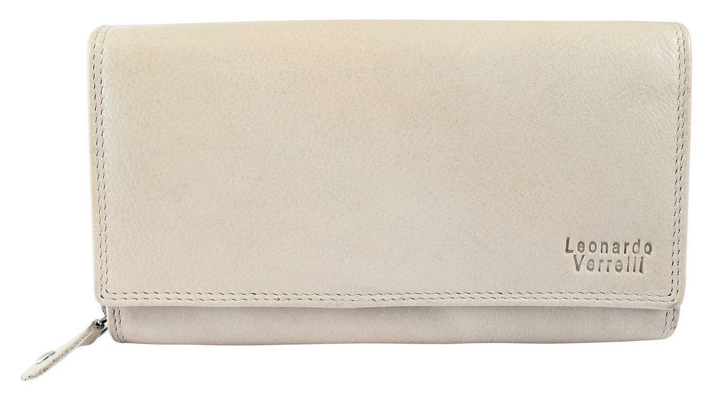 LEONARDO VERRELLI Geldbörse Nasli Leonardo Verrelli Geldbörse mit RFID Schutz, Echtleder (Einzeln), Damen GeldbÃ¶rse Quer Echtleder von LEONARDO VERRELLI
