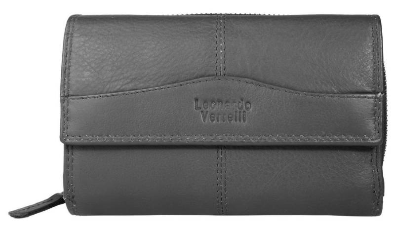 LEONARDO VERRELLI Geldbörse Rosia Leonardo Verrelli Geldbörse in schwarz, RFID (Einzeln), Damen GeldbÃ¶rse Quer Echtleder von LEONARDO VERRELLI