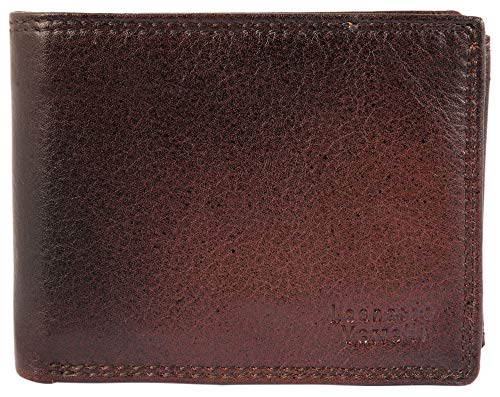 LEONARDO VERRELLI Herren-Geldbörse Echtleder 9x12cm Querformat 3000117 (Braun) von LEONARDO VERRELLI