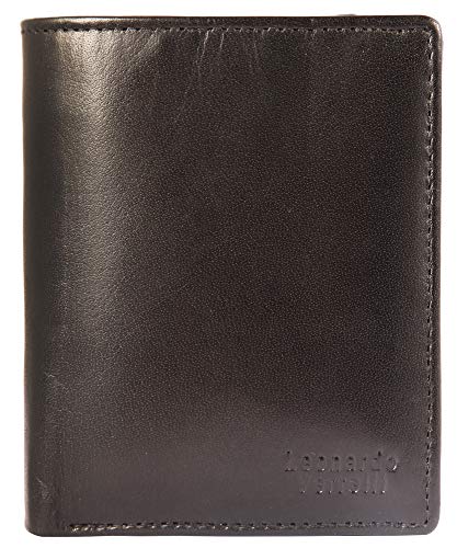LEONARDO VERRELLI Herren-Geldbörse Echtleder RFID 10x12 cm Hochformat 3000302 (Dunkelbraun) von LEONARDO VERRELLI
