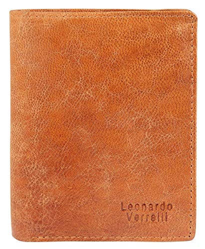 LEONARDO VERRELLI Herren – Geldbörse Echtleder RFID Schutz 11,5x9,5 cm 3000345 von LEONARDO VERRELLI