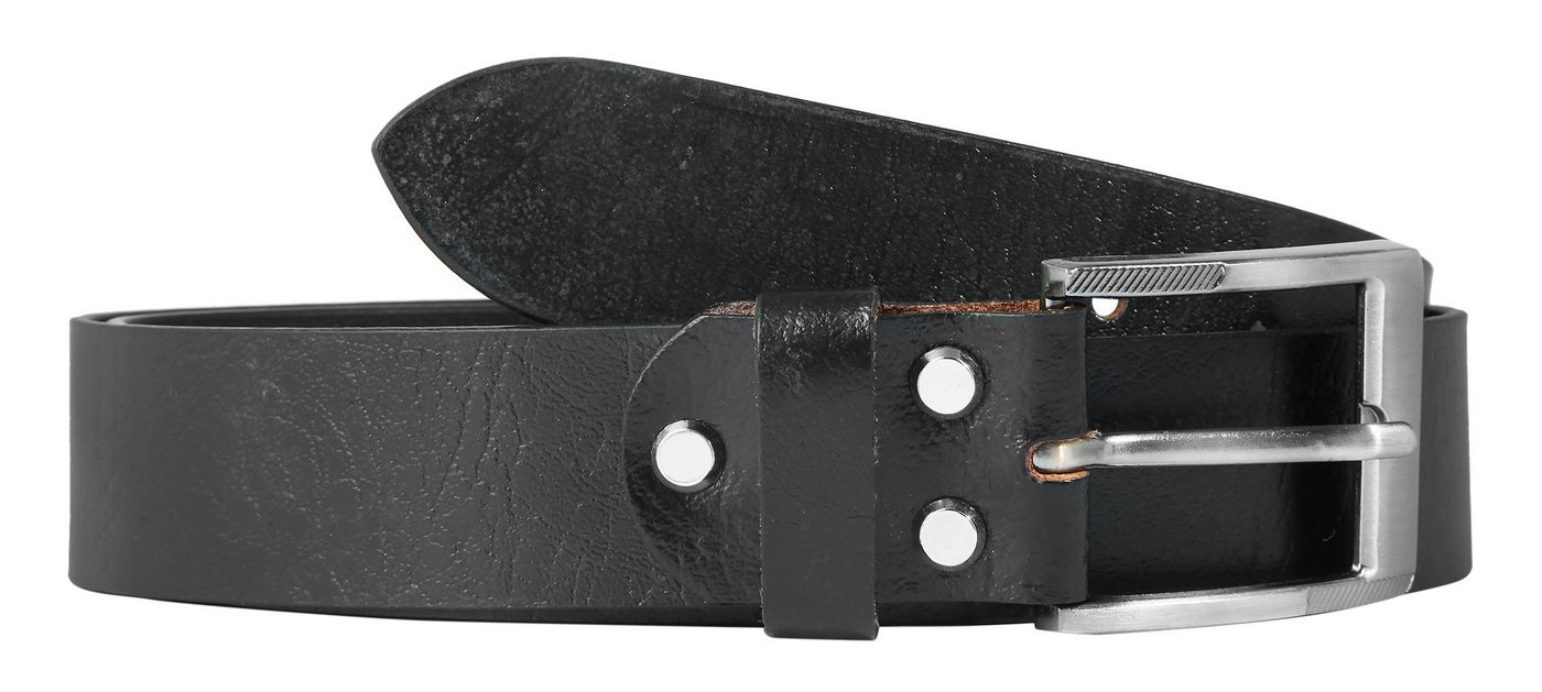 Leonardo Verrelli Ledergürtel 3100138 hochwertiges Echt Leder, schwarz, 90 cm - 130 cm von Leonardo Verrelli
