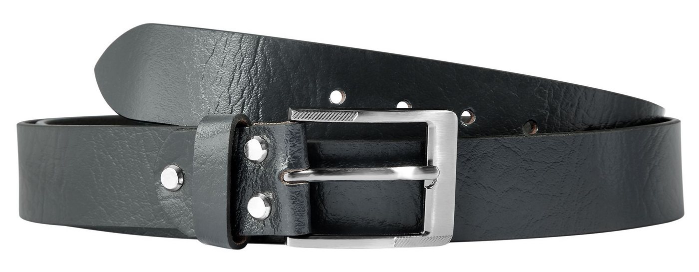 Leonardo Verrelli Ledergürtel 3100142 hochwertiges Echt Leder dunkelgrau, 90 cm - 130 cm von Leonardo Verrelli