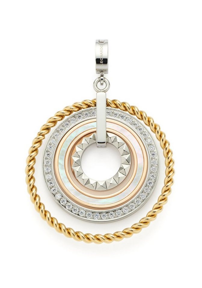 LEONARDO Charm-Einhänger Geometria Clip&Mix, mit Glasstein, Zirkonia (synth) - mit Perlmutt von LEONARDO