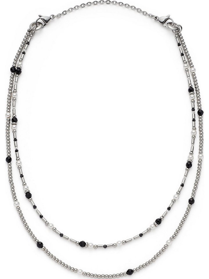 LEONARDO Edelstahlarmband Leonardo Damen-Armband Edelstahl Glasstein, Modern von LEONARDO