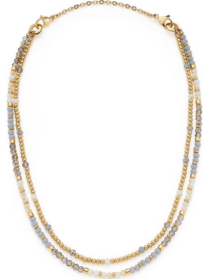 LEONARDO Edelstahlarmband Leonardo Damen-Armband Edelstahl Glasstein, Modern von LEONARDO