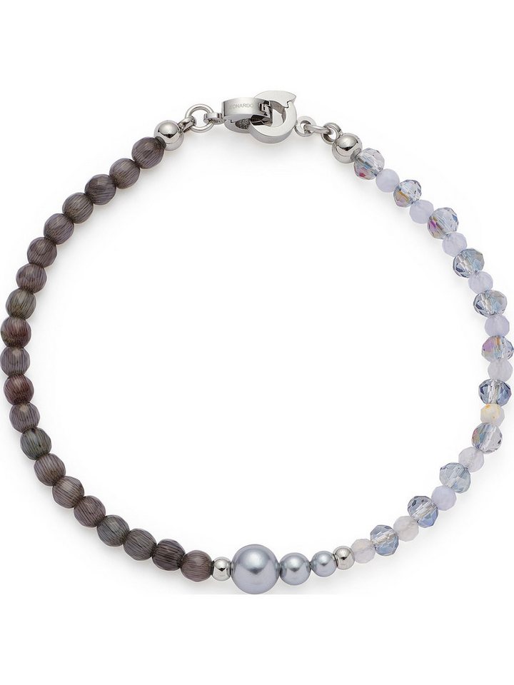 LEONARDO Edelstahlarmband Leonardo Damen-Armband Edelstahl Glasstein, Modern von LEONARDO