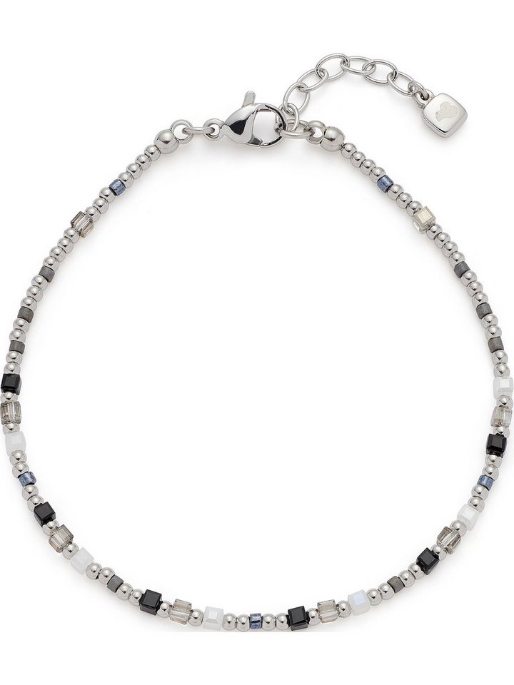 LEONARDO Edelstahlarmband Leonardo Damen-Armband Edelstahl Glasstein, Modern von LEONARDO