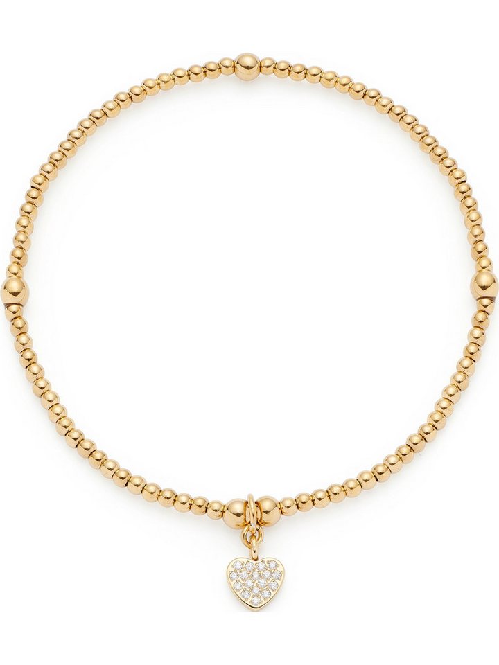 LEONARDO Edelstahlarmband Leonardo Damen-Armband Edelstahl Glasstein, Modern von LEONARDO