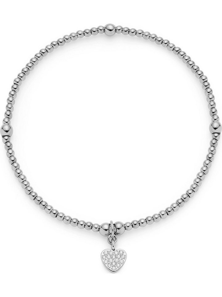 LEONARDO Edelstahlarmband Leonardo Damen-Armband Edelstahl Glasstein, Modern von LEONARDO