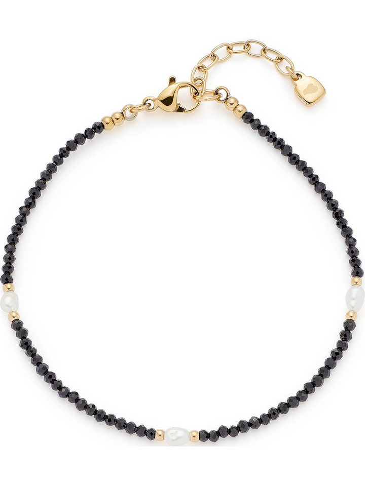 LEONARDO Edelstahlarmband Leonardo Damen-Armband Edelstahl Glasstein, Trendig von LEONARDO