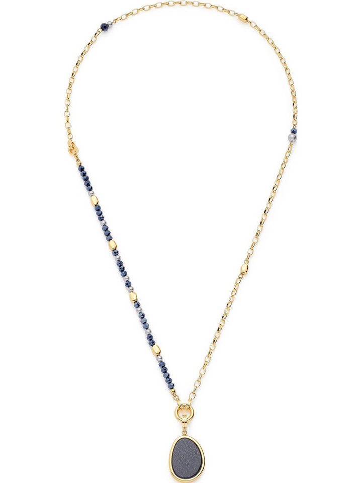 LEONARDO Edelstahlkette Leonardo Damen-Kette Edelstahl Glasstein von LEONARDO