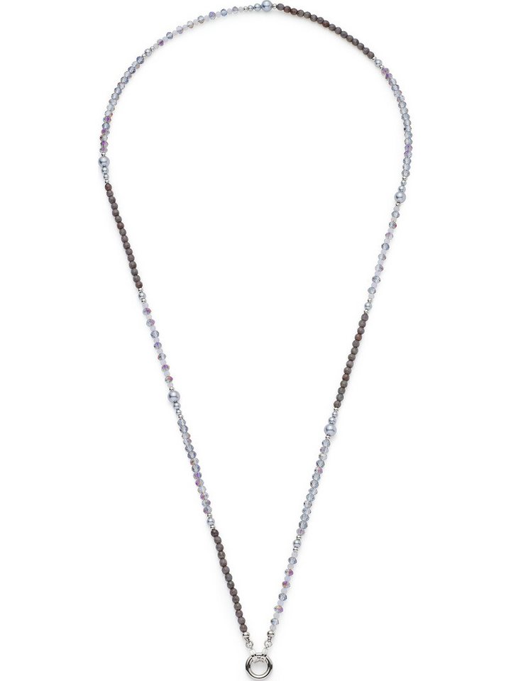 LEONARDO Edelstahlkette Leonardo Damen-Kette Edelstahl Glasstein von LEONARDO