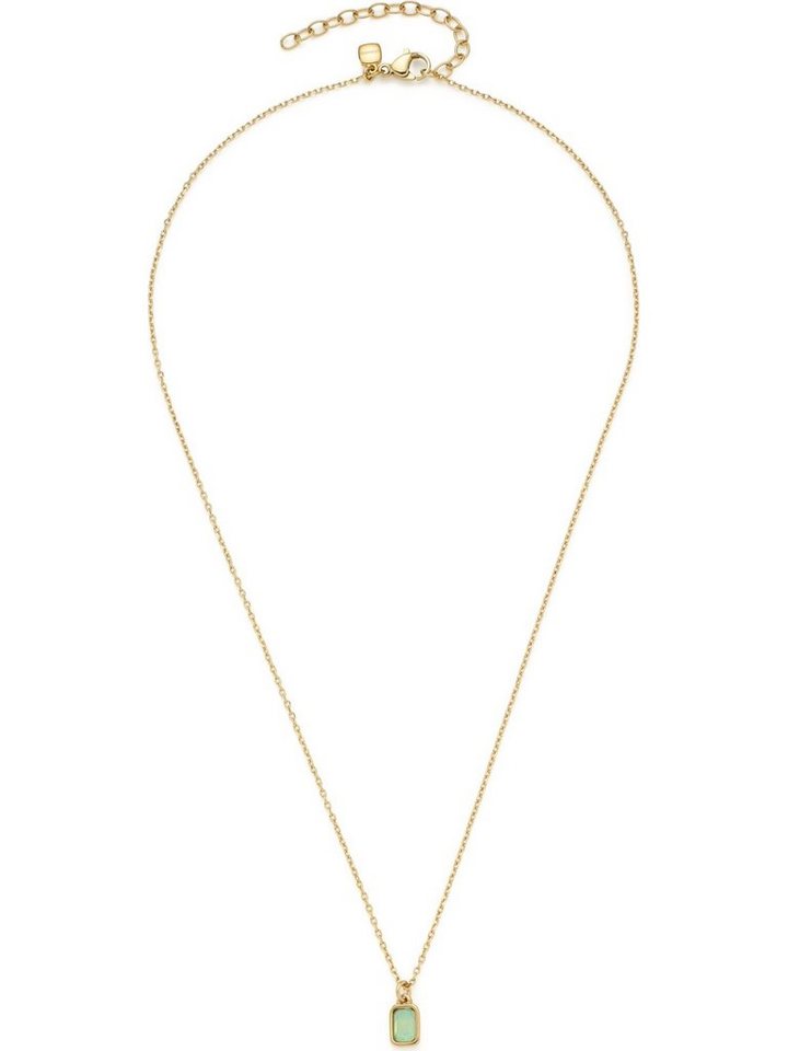 LEONARDO Edelstahlkette Leonardo Damen-Kette Edelstahl Glasstein von LEONARDO