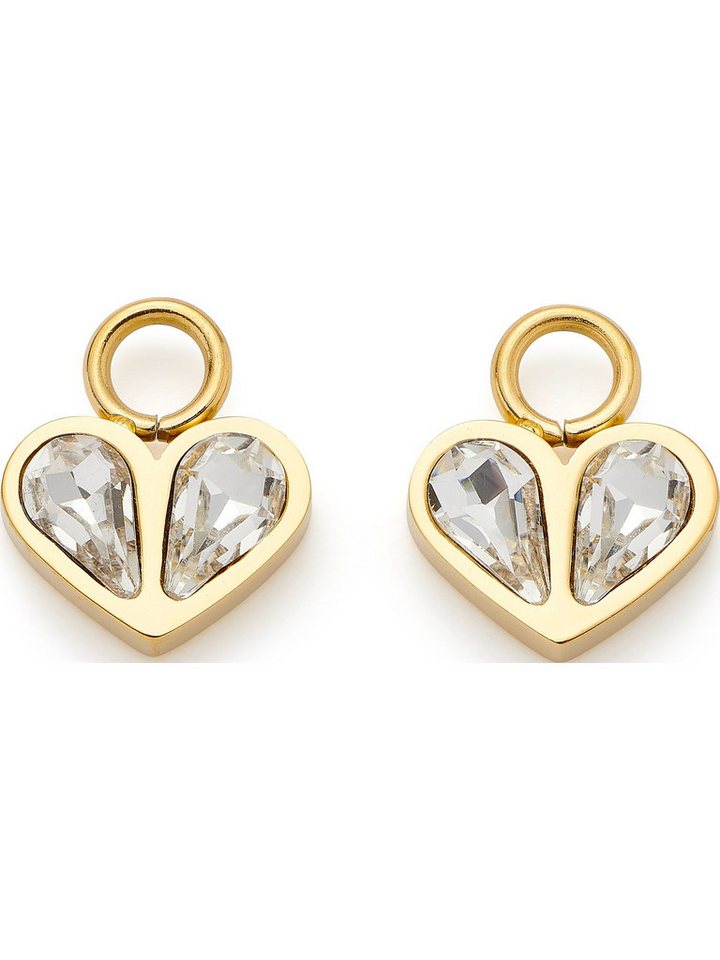 LEONARDO Paar Ohrhänger Leonardo Damen-Ohrhänger Edelstahl Glasstein von LEONARDO