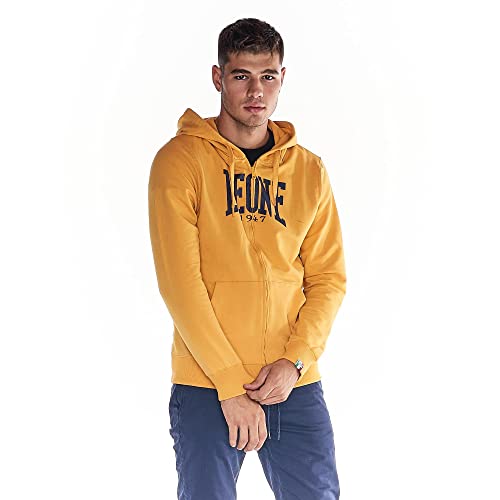 Leone - Leone 1947 Apparel Herren Kapuzenpullover mit Reißverschluss - ALTES Gold (36), XL von LEONE 1947