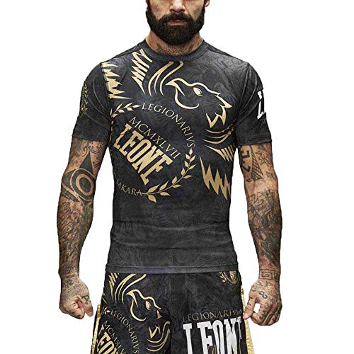 LEONE Rashguard Kurzarm Alessio Sakara Legionarivs AB925 MMA Crossfit Fitness Grappling (L) von LEONE 1947