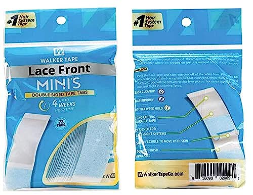 "Lace Front Support" Walker Double Sided Bänder Klebeband Stickers Addive Männer Hair System Ersatz Toupet Haar Prothese Haar Verlängerungs Perücke Contour C MINI(72PCS x 1 Bag) von LEOO HAIR