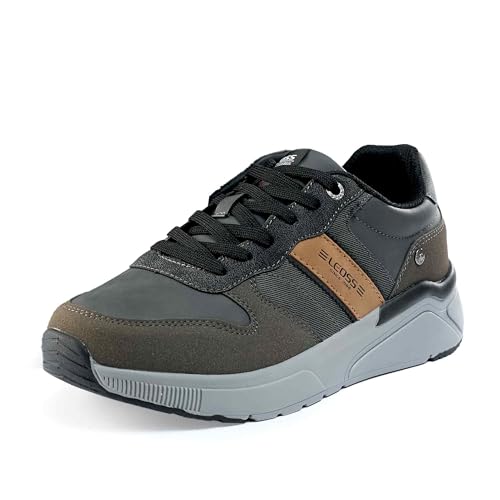LEOSS ORIGINAL Boardschuhe Herren Laufschuhe Turnschuhe Sommer Schnürer Leichte Freizeitschuhe Outdoor Sneaker für Walking Jogging Laufen (Grau, 45 EU, MLE255068-5) von LEOSS ORIGINAL