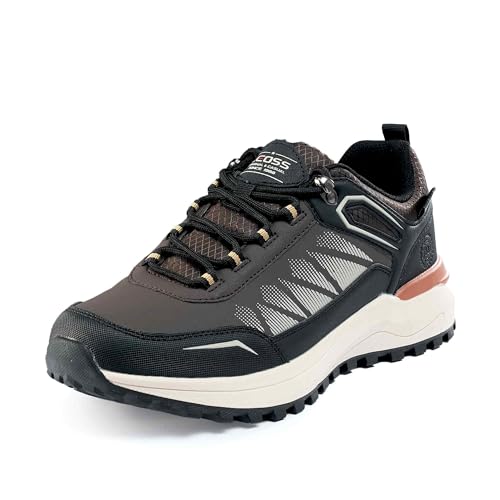 LEOSS ORIGINAL Halbschuhe Schnürhalbschuhe Herren Straßen Laufschuhe Herbst Turnschuhe rutschfest Freizeitschuhe Winter Sneaker für Walking (Dunkelbraun, 42 EU, MLE255077-13) von LEOSS ORIGINAL