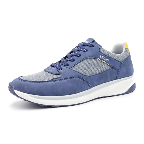 LEOSS ORIGINAL Herren Business Freizeitschuhe Leichte Schuhe Sportschuhe für Herren Laufschuhe bequem atmungsaktiv leicht Sneaker Fitness Fitnessstudio blau 41 EU von LEOSS ORIGINAL