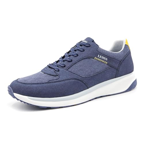 LEOSS ORIGINAL Herren Leichte Turnschuhe Atmungsaktive Bequeme Sportschuhe Sportschuhe für Herren Laufschuhe bequem atmungsaktiv leicht Sneaker Fitness Fitnessstudio Marine 41 EU von LEOSS ORIGINAL