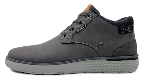 LEOSS ORIGINAL Herren Outdoor Gemütlich Laufschuhe Elegante Leicht Wanderschuhe Freizeitschuhe Vintage High Top Sneakers Leichte Turnschuhe Walking Sneakers, grau, 41 EU von LEOSS ORIGINAL