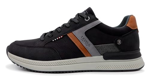 LEOSS ORIGINAL Herren Sneakers Business Freizeitschuhe Casual Turnschuhe Herbst Walkingschuhe Schnürsenkel Turnschuhe Atmungsaktive Sneaker, Schwarz, 42 EU von LEOSS ORIGINAL