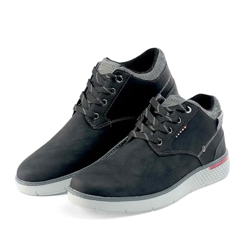 LEOSS ORIGINAL Herren Walkingschuhe Leicht Turnschuhe Casual Sportschuhe Vintage Hohe Sneakers Leichte Turnschuhe Walking Sneakers, Schwarz, 40 EU von LEOSS ORIGINAL
