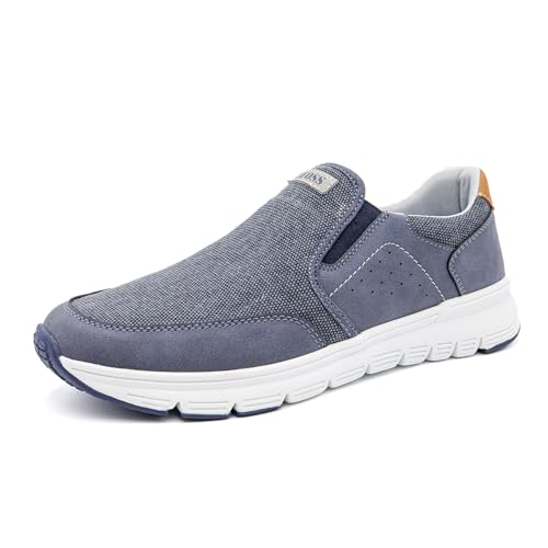 LEOSS ORIGINAL Lässige Sneakers mit atmungsaktiven Gummibändern für Herren, marineblau, 41 EU von LEOSS ORIGINAL