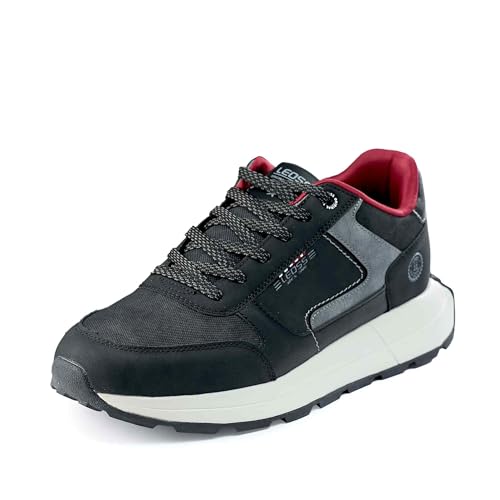 LEOSS ORIGINAL Leichte Laufschuhe Herren Wanderschuhe Freizeitschuhe Running Shoes Boardschuhe Turnschuhe rutschfeste Sneaker (Schwarz, 41 EU, MLE255333-1) von LEOSS ORIGINAL