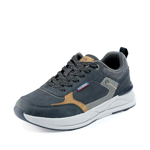 LEOSS ORIGINAL Running Shoes Herren Schnürschuhe Laufschuhe Boardschuhe Sneaker mit Schnür Turnschuhe Sportschuhe Classic Sneaker (Dunkelblau, 41 EU, MLE255075-3) von LEOSS ORIGINAL