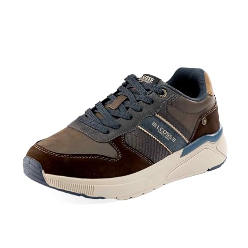 LEOSS ORIGINAL Sneaker Herren Straßenschuhe Boardschuhe Fitnessschuhe Turnschuhe Leichte Laufschuhe Freizeitschuhe Wanderschuhe (Braun, 45 EU, MLE255068-13) von LEOSS ORIGINAL