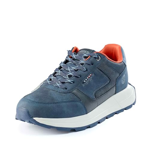 LEOSS ORIGINAL Sneaker Herren Straßenschuhe Turnschuhe Freizeitschuhe Laufschuhe Slip On Leichte Kunstleder Fitnessschuhe Joggingschuhe (Dunkelblau, 45 EU, MLE255333-3) von LEOSS ORIGINAL