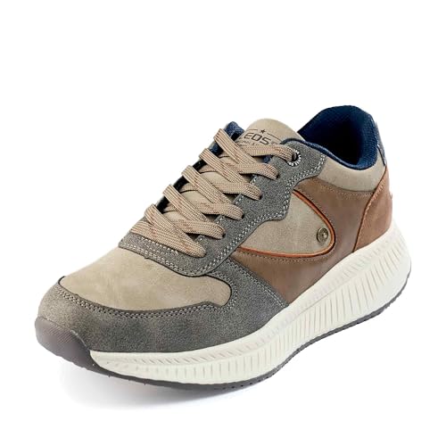 LEOSS ORIGINAL Sportschuhe Herren Wanderschuhe Leichte Laufschuhe Turnschuhe Freizeitschuhe Sneaker Running Tennis Schuhe Boardschuhe (Dunkelbraun, 44 EU, MLE255336-13) von LEOSS ORIGINAL