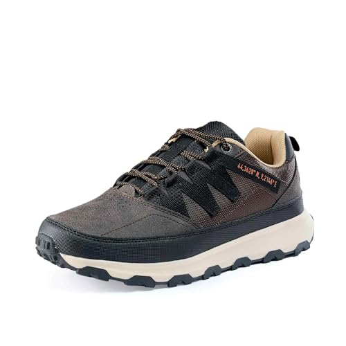 LEOSS ORIGINAL Turnschuhe Herren Laufschuhe Leichte Freizeitschuhe Sneaker Tennis Schuhe Freizeit Boardschuhe Schnürschuhe (Dunkelbraun, 44 EU, MLE255070-13) von LEOSS ORIGINAL