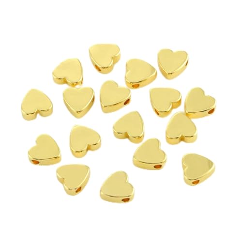 10 Stück/Los Edelstahl Stern Krone Liebe Herz Gold Silber Farbe Lose Spacer Perlen DIY Schmuckherstellung Charms Armband-Stil 10-6mm 10 Stück von LEPIZ