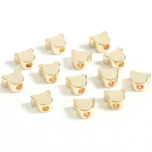 10 Stück/Los Edelstahl Stern Krone Liebe Herz Gold Silber Farbe Lose Spacer Perlen DIY Schmuckherstellung Charms Armband-Stil 41-8mm 10 Stück von LEPIZ