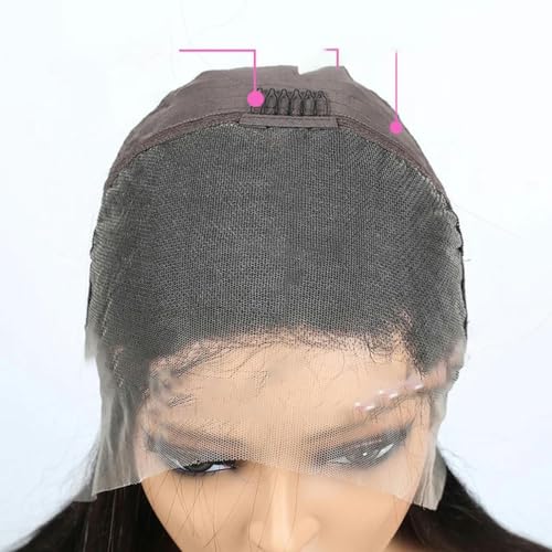 Echthaar-Perücken für Frauen, brasilianische tiefe Wellen, Frontal-Perücke, 180 Dichte, transparent, 13 x 4 Spitzenperücke, Jerry Curl Ed – 13 x 4 Spitzen-Frontal-Perücke, 16 Zoll, Dichte 180 von LEPIZ