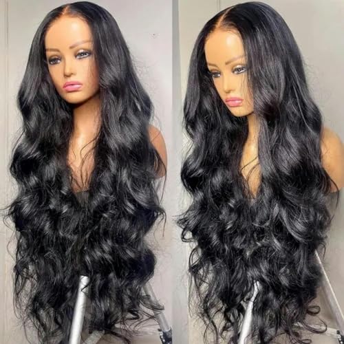 Perücke 13x4 HD Lace Front Perücke Indisches Echthaar 4×4 Verschluss Perücke Naturhaar für Frauen 30 Zoll Haarperücke -12 Zoll-180 Dichte-4x4 Perücke von LEPIZ