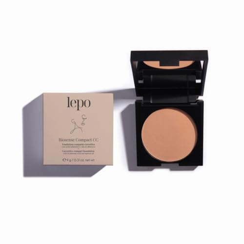 LEPO | BioSense Compact Foundation CC Nr. 02 Beige, angereichert mit Hyaluronsäure und Aprikosenöl für eine perfekte, feuchtigkeitsspendende Haut von LEPO