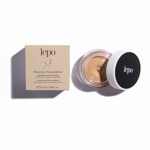 LEPO | Foundation Cream to Powder BioSense Nr. 01 Sand, mit Kokosöl und Bio-Tapiokastärke, glatte und feuchtigkeitsspendende Haut den ganzen Tag von LEPO