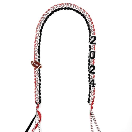 LERONO Halskette, 2024 Abschlussband, kreativer Schmuck mit Jahres-Anhänger und Geld, stilvolle Jahres-Halskette für Feiern, Polyester-Gurtband von LERONO