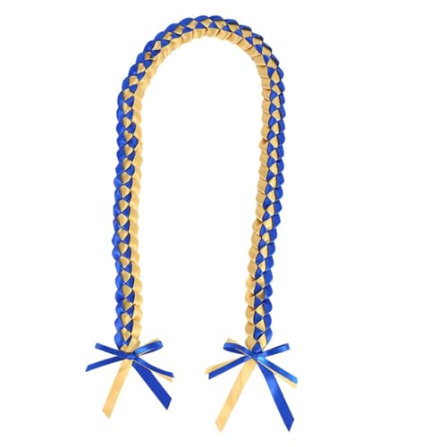 LERONO Halsketten, elegante doppellagige Abschluss-Halskette, Anhänger, Schnur, Abschlussband, Kranz, Ehrenseil für den Abschluss, Polyesterfaser von LERONO