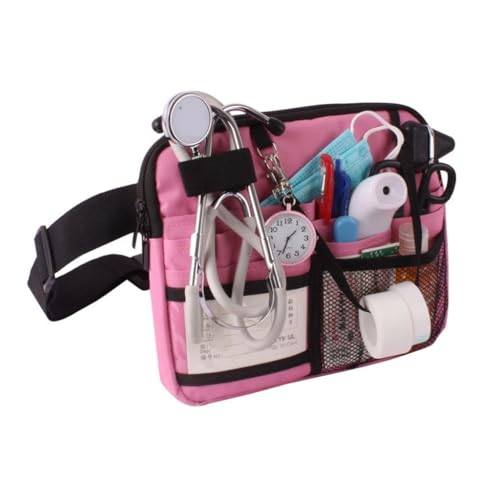 LERONO Taschen für Damen, Krankenschwester-Organizer, Multifunktions-Aufbewahrungstasche, Bauchtasche, praktische Hüfttasche, mehrere Fächer, Arbeitstasche von LERONO