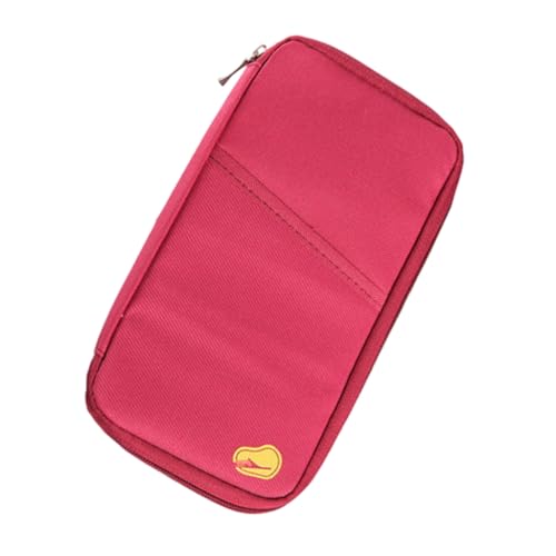 LERONO Taschen für Damen, Reisepass-Dokumententasche, Reisepass-Organizer, sichere und vielseitige Halterung für Reisedokumente, burgunderfarben von LERONO