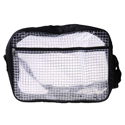 LERONO Taschen für Damen, antistatisch, transparent, Werkzeugtasche, vollständige Abdeckung, PVC, für Ingenieure, Schultertasche, Schwarz von LERONO
