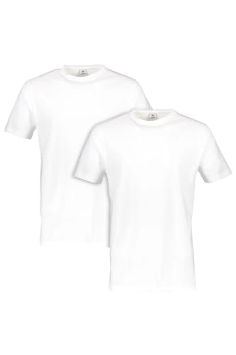 LERROS Herren Doppelpack Rundhalsausschnitt T-Shirt, Weiß, L EU von LERROS